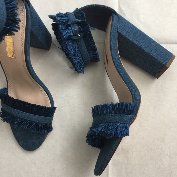 Liliana Denim fridge heeled Sandals - Picture 3 of 6